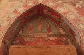 San Miguel de Foces, fresques du Gothique tardif (XIVe)
